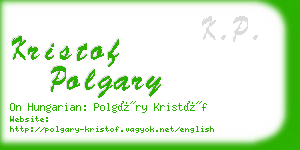 kristof polgary business card